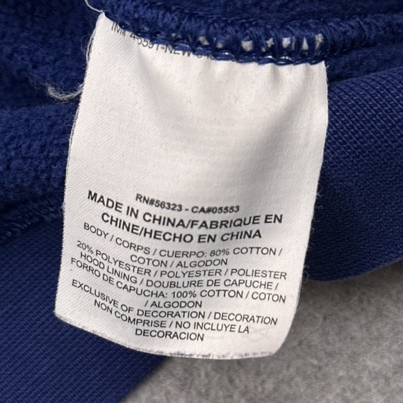 Nike F.C. Barcelona Fleece Pullover Hoodie Men's Large Blue Graphic FCB Football - Picture 3 of 9